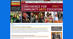 Desktop Screenshot of communityartsed.nationalguild.org